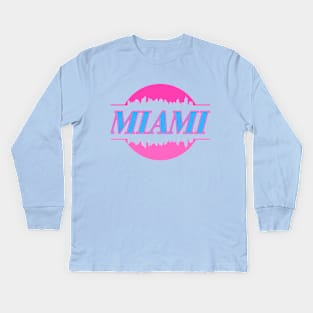 miami skyline Kids Long Sleeve T-Shirt